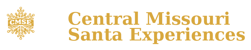 Central Missouri Santa Experiences logo and text gold