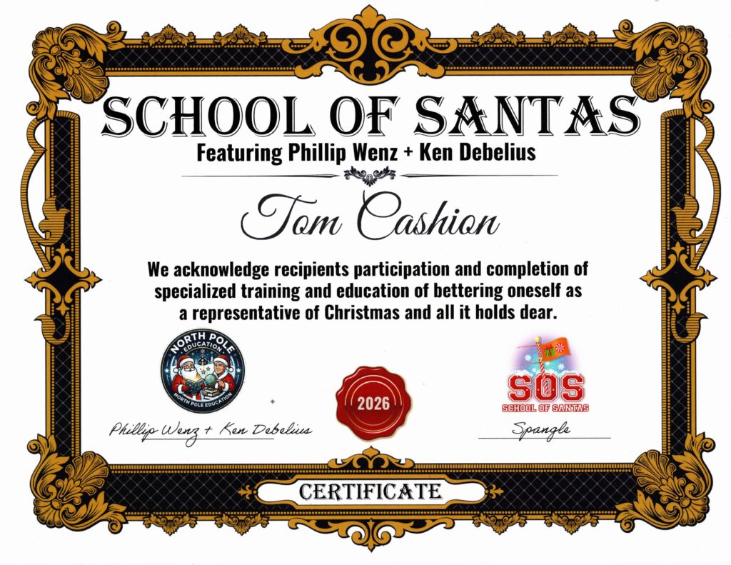 School of Santas Certificate